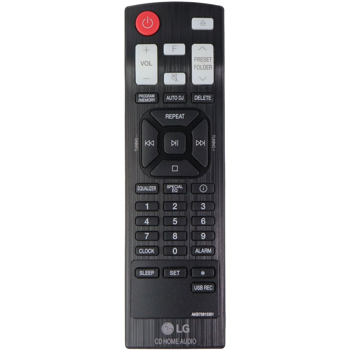 LG Remote Control (AKB75815301) for LG CD Home Audio - Black TV, Video & Audio Accessories - Remote Controls LG - Simple Cell Bulk Wholesale Pricing - USA Seller