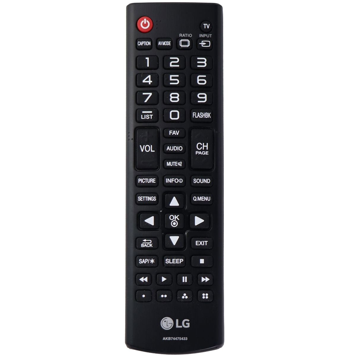 LG Remote Control (AKB74475433) for Select LG TVs - Black TV, Video & Audio Accessories - Remote Controls LG    - Simple Cell Bulk Wholesale Pricing - USA Seller