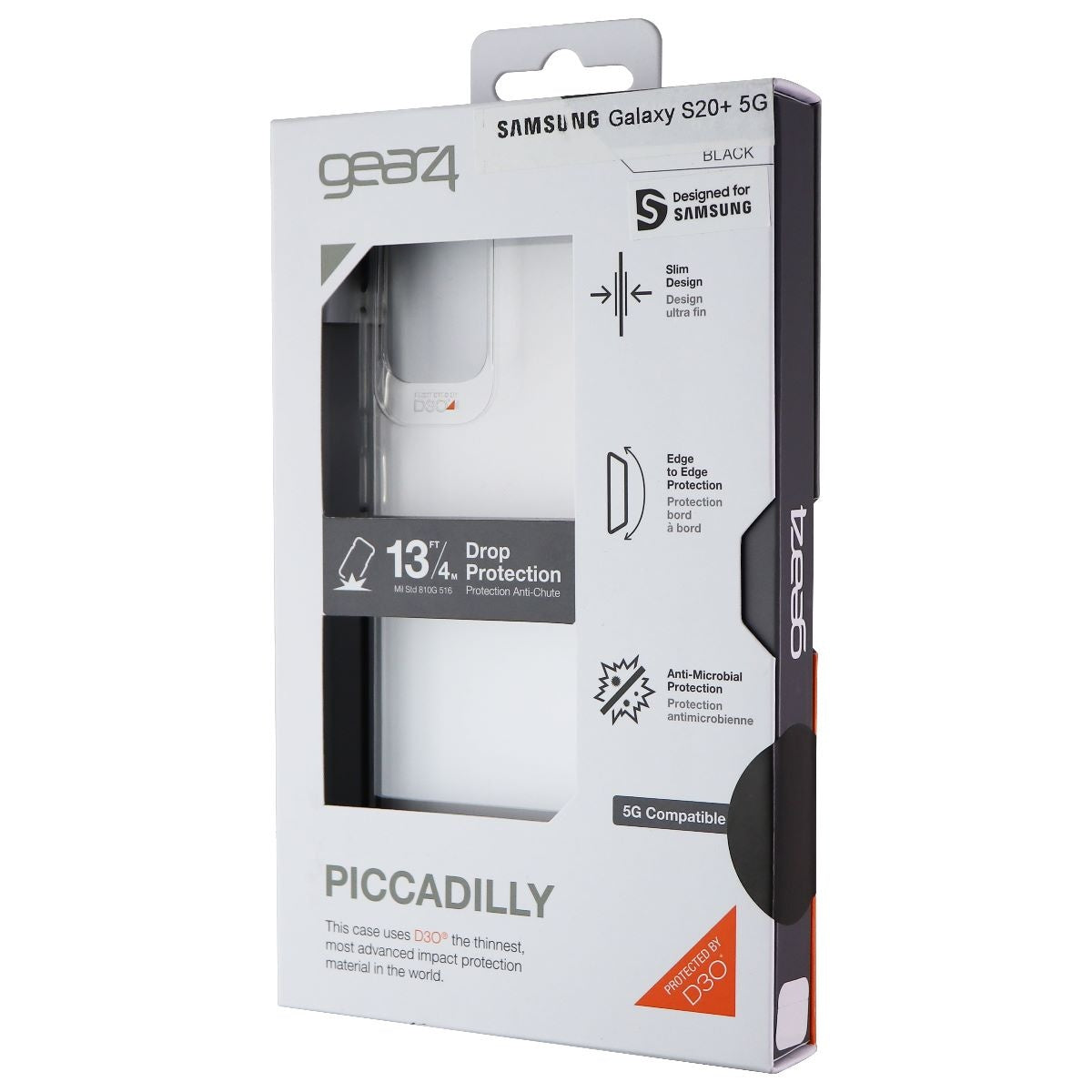 ZAGG Piccadilly Series Case for Samsung Galaxy S20+ (Plus Model) - Clear/Black Cell Phone - Cases, Covers & Skins Zagg    - Simple Cell Bulk Wholesale Pricing - USA Seller