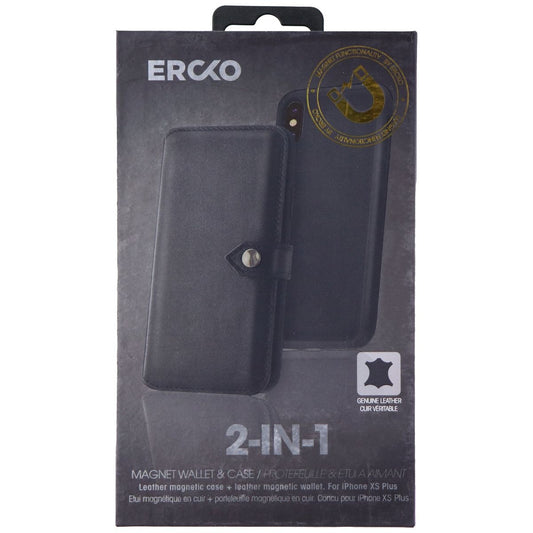 Ercko 2-in-1 Magnet Wallet Leather Case for Apple iPhone Xs Max - Black Cell Phone - Cases, Covers & Skins Ercko    - Simple Cell Bulk Wholesale Pricing - USA Seller