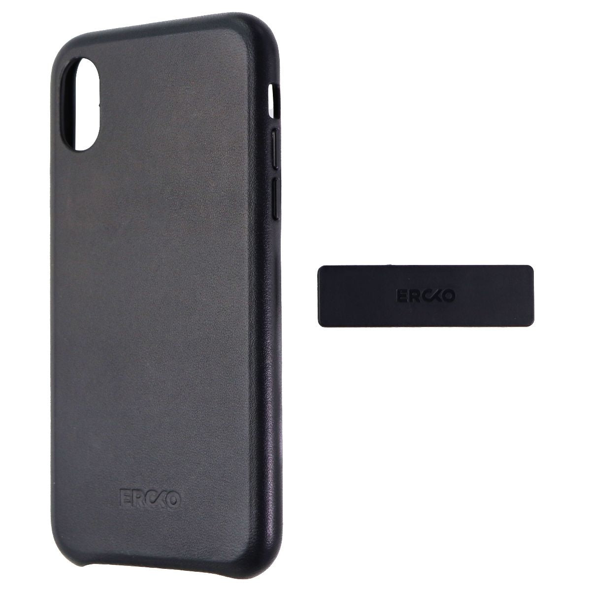 Ercko Leather Hard Case & Small Magnet Holder for iPhone XS / X - Black Cell Phone - Cases, Covers & Skins Ercko - Simple Cell Bulk Wholesale Pricing - USA Seller