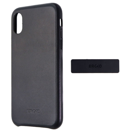 Ercko Leather Hard Case & Small Magnet Holder for iPhone XS / X - Black Cell Phone - Cases, Covers & Skins Ercko    - Simple Cell Bulk Wholesale Pricing - USA Seller