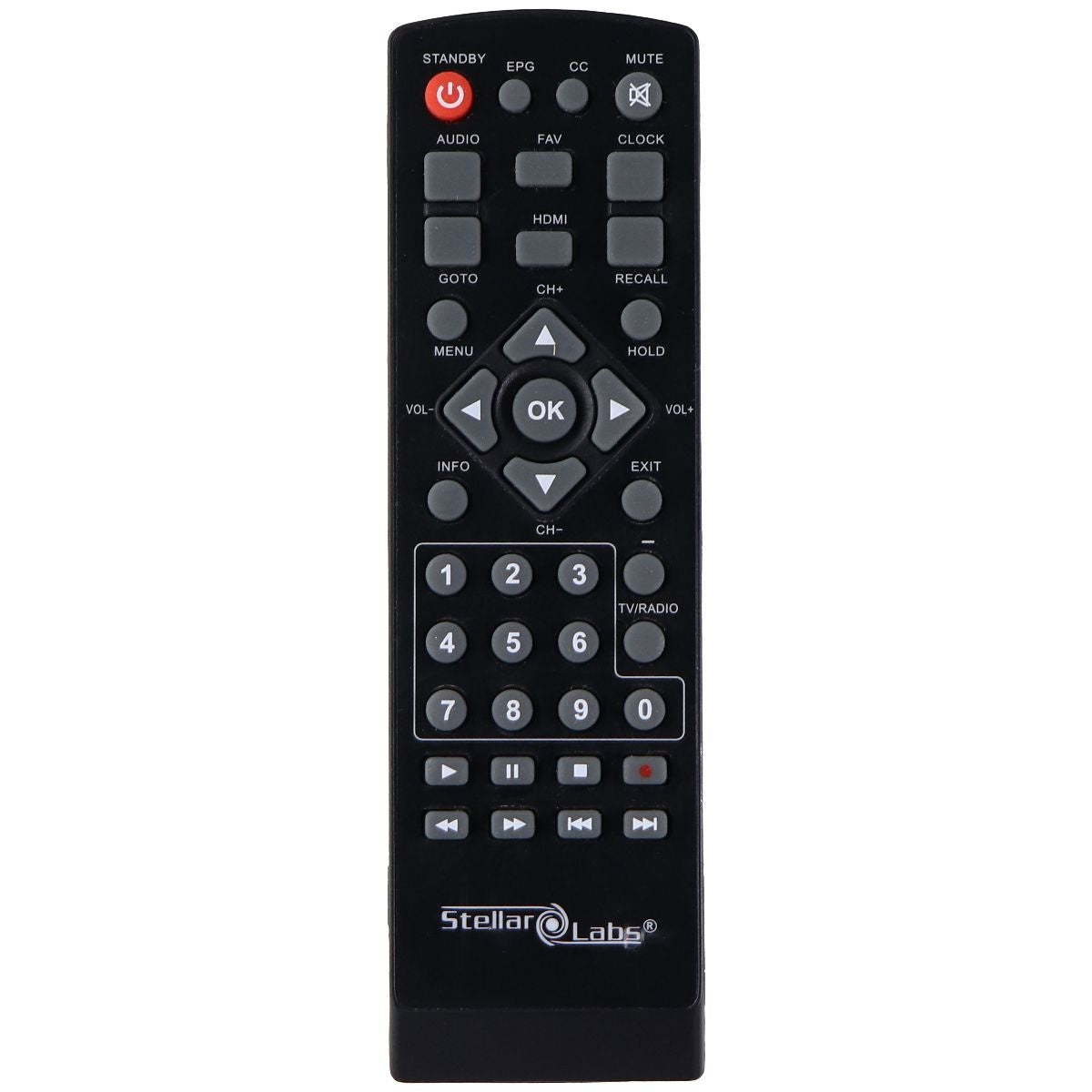 Stellar Labs Remote Control (JXD-366) for TV Converter Box - Black TV, Video & Audio Accessories - Remote Controls Stellar Labs - Simple Cell Bulk Wholesale Pricing - USA Seller