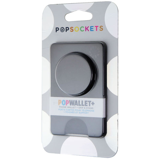 PopSockets PopWallet+ with Integrated Swappable PopTop - Black (PS-801937) Cell Phone - Mounts & Holders PopSockets    - Simple Cell Bulk Wholesale Pricing - USA Seller
