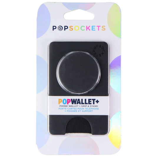 PopSockets PopWallet+ with Integrated Swappable PopTop - Black (PS-801937) Cell Phone - Mounts & Holders PopSockets    - Simple Cell Bulk Wholesale Pricing - USA Seller