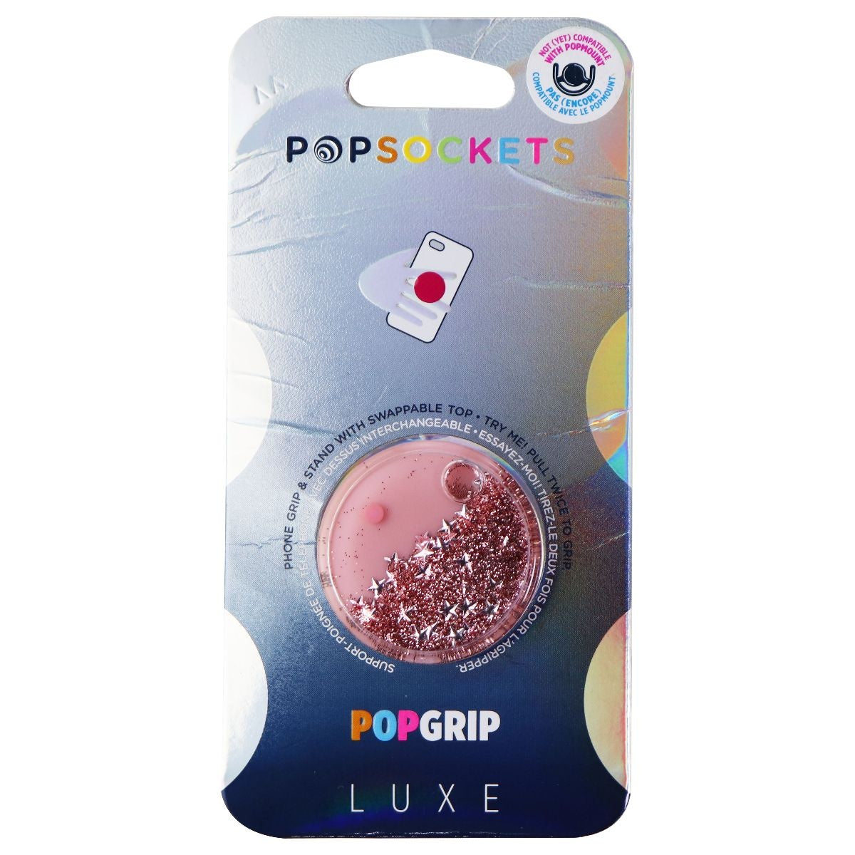 PopSockets PopGrip Luxe Swappable Grip for Phones & Tablets - Rose Tidepool Cell Phone - Mounts & Holders PopSockets    - Simple Cell Bulk Wholesale Pricing - USA Seller