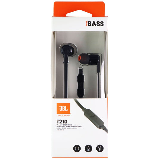 JBL T210 Pure Bass In-Ear 3.5mm Headphones - Black