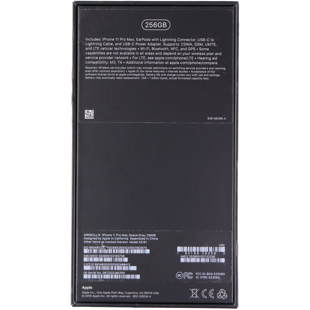 RETAIL BOX - Apple iPhone 11 Pro Max - 256GB / Space Gray - NO DEVICE Cell Phone - Other Accessories Apple - Simple Cell Bulk Wholesale Pricing - USA Seller