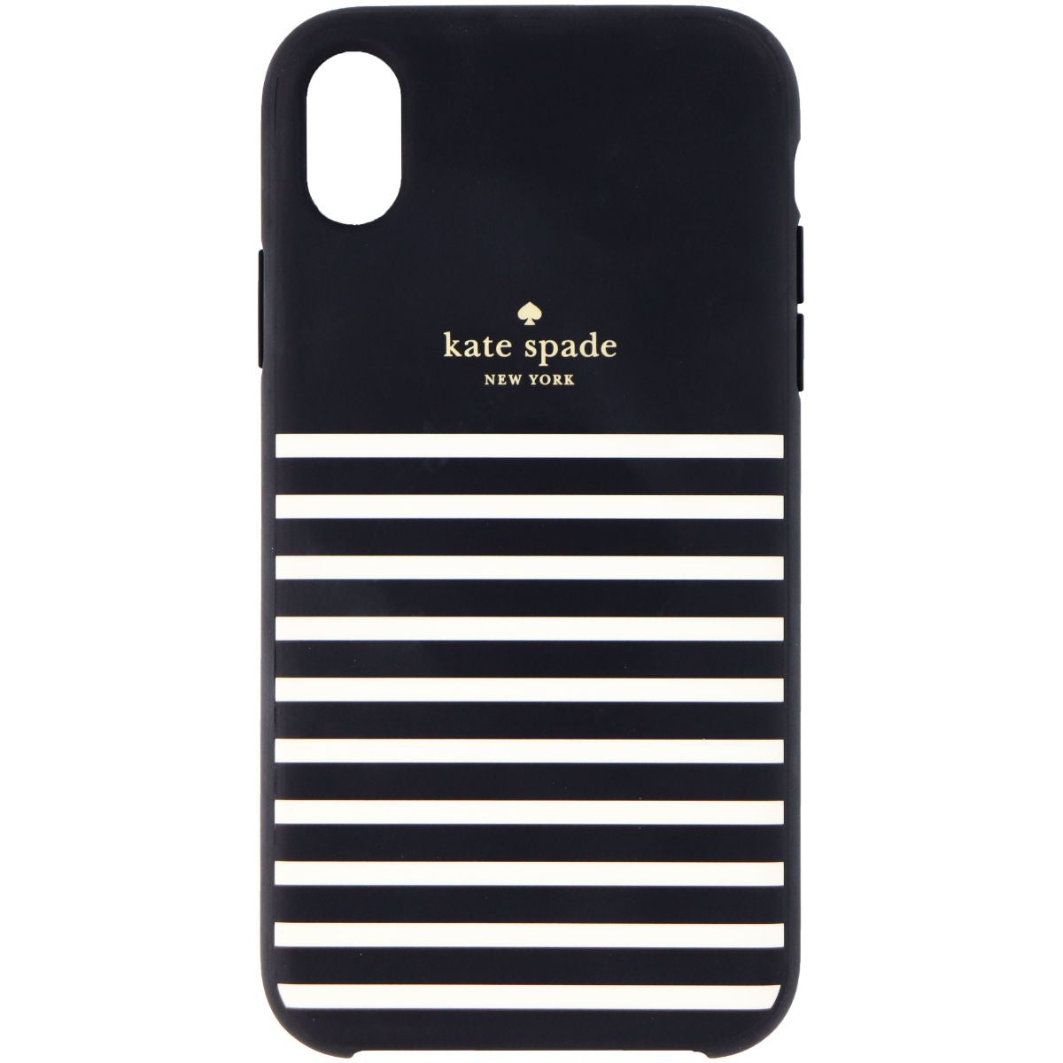 Kate Spade Soft Touch Case for Apple iPhone XR - Feeder Stripe Black/Cream Cell Phone - Cases, Covers & Skins Kate Spade - Simple Cell Bulk Wholesale Pricing - USA Seller