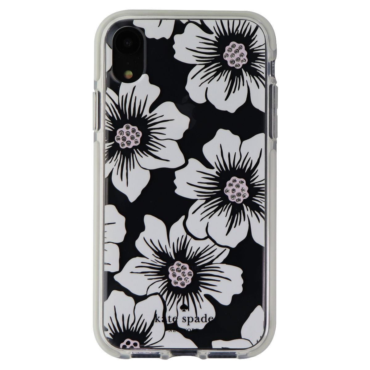 Kate Spade Defensive Hardshell Case for Apple iPhone XR - Hollyhock/Cream/Gems Cell Phone - Cases, Covers & Skins Kate Spade - Simple Cell Bulk Wholesale Pricing - USA Seller