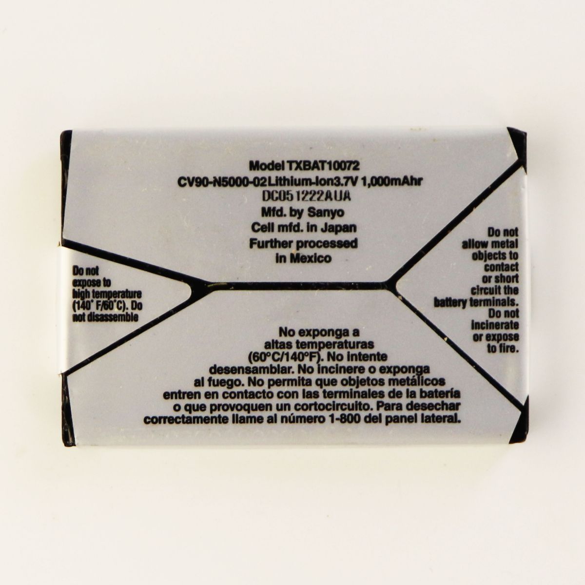 Kyocera TXBAT10072 1000mAh 3.7V Lithium Ion Battery for Dorado - Silver Cell Phone - Batteries Kyocera - Simple Cell Bulk Wholesale Pricing - USA Seller