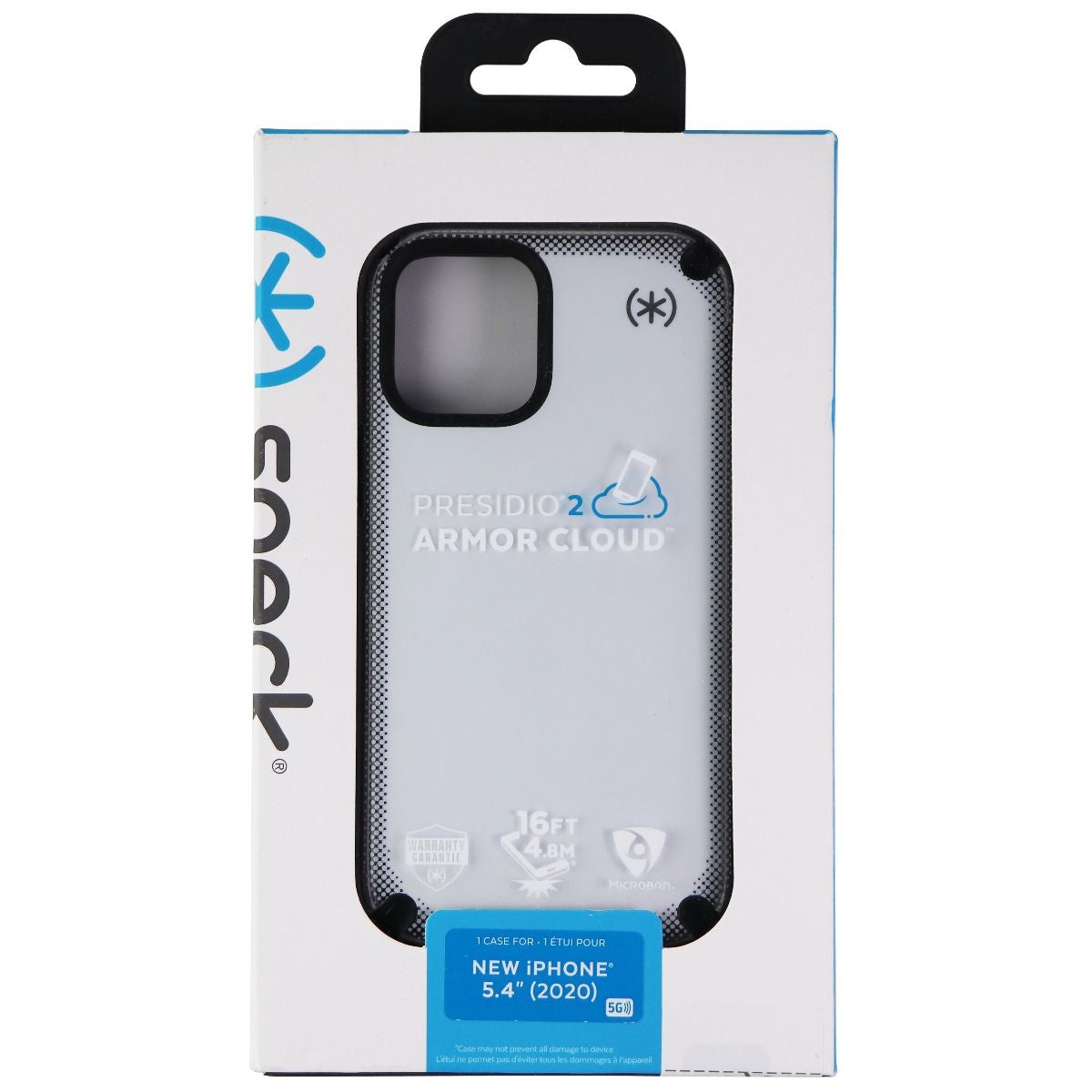 Speck Presidio 2 Armor Cloud Case for Apple iPhone 12 Mini - Clear/Black/White Cell Phone - Cases, Covers & Skins Speck    - Simple Cell Bulk Wholesale Pricing - USA Seller