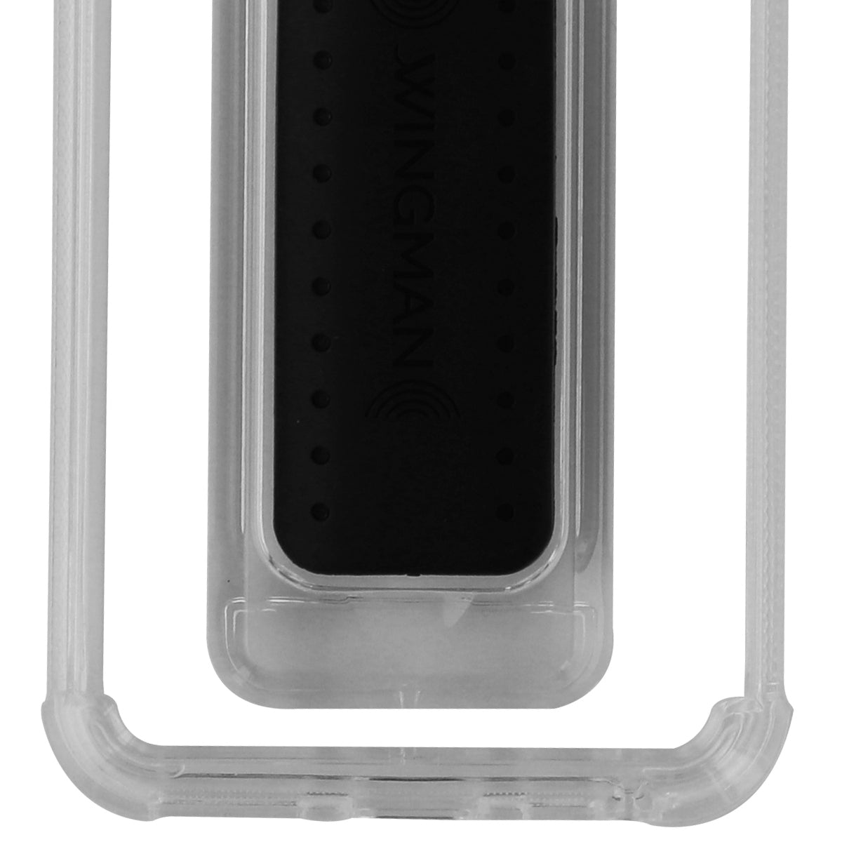 Scooch Wingman 5-in-1 Case for iPhone 8 7 6s 6 w/Kick Stand - Clear / Black
