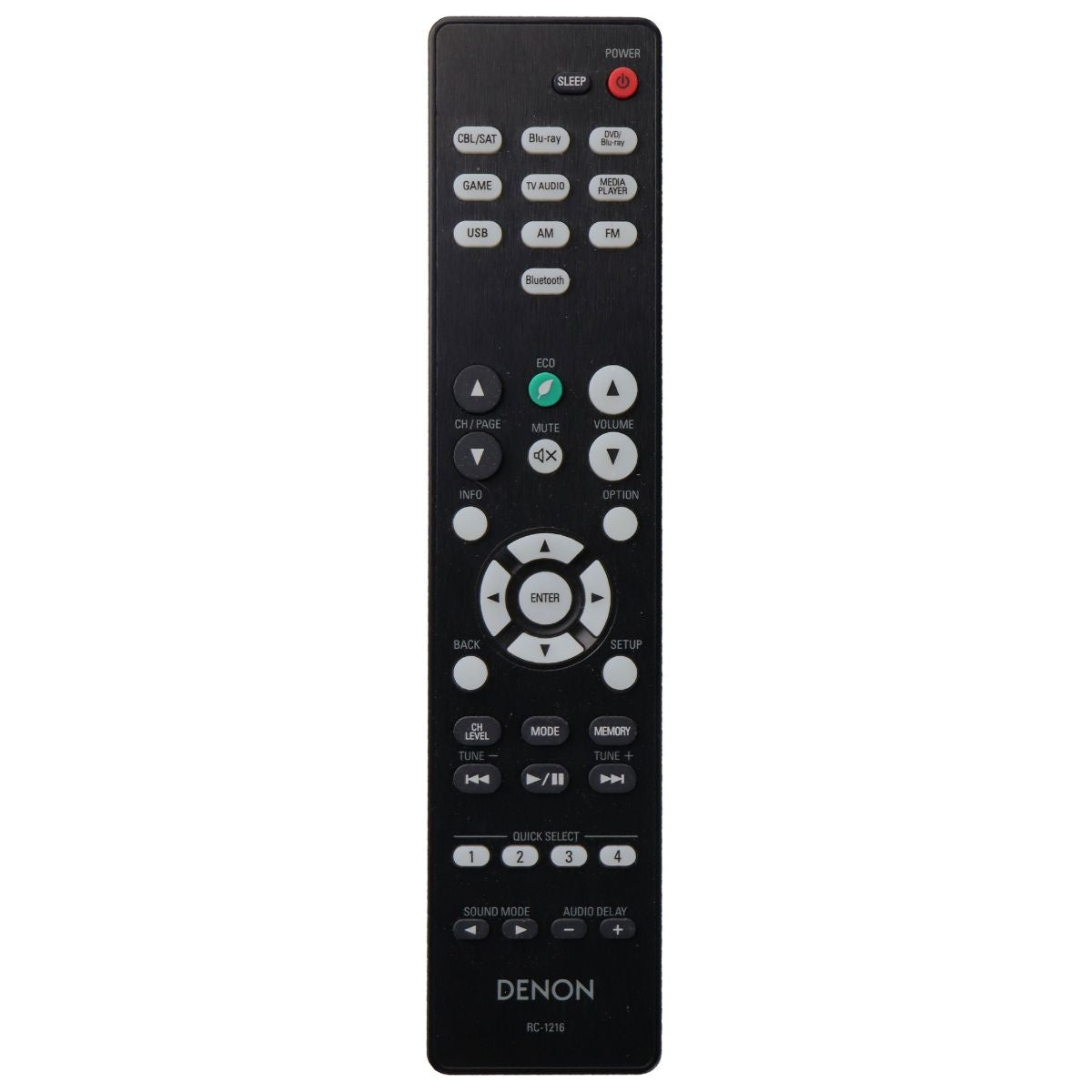 Denon Remote (RC-1216) for Denon Bluetooth AV Receiver AVR-S530BT - Black TV, Video & Audio Accessories - Remote Controls Denon - Simple Cell Bulk Wholesale Pricing - USA Seller