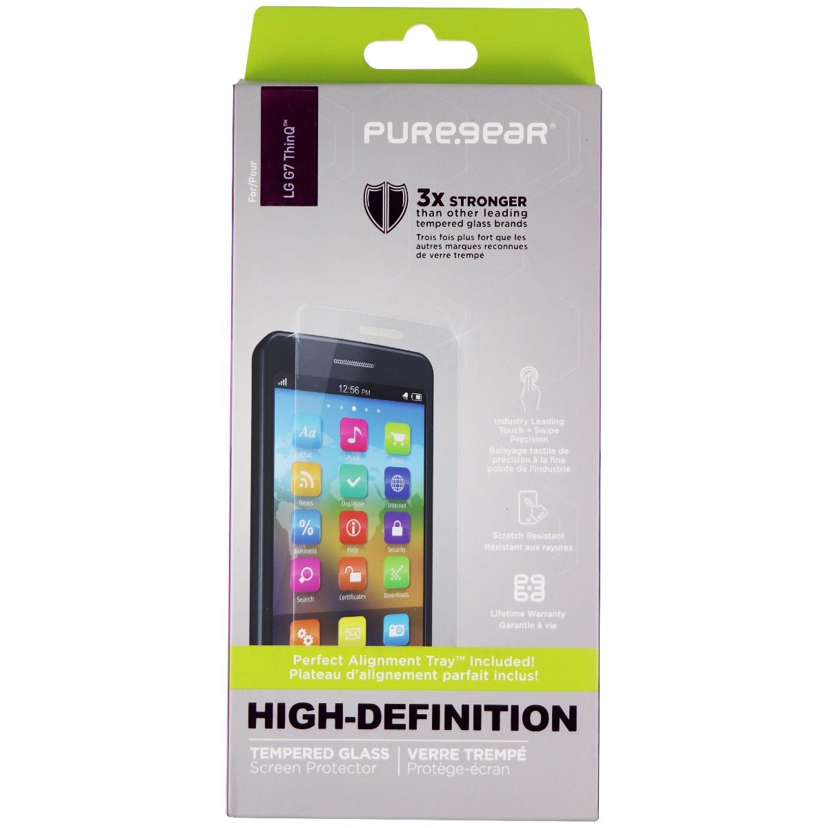 PureGear High-Definition Tempered Glass for LG G7 ThinQ - Clear Cell Phone - Screen Protectors PureGear    - Simple Cell Bulk Wholesale Pricing - USA Seller