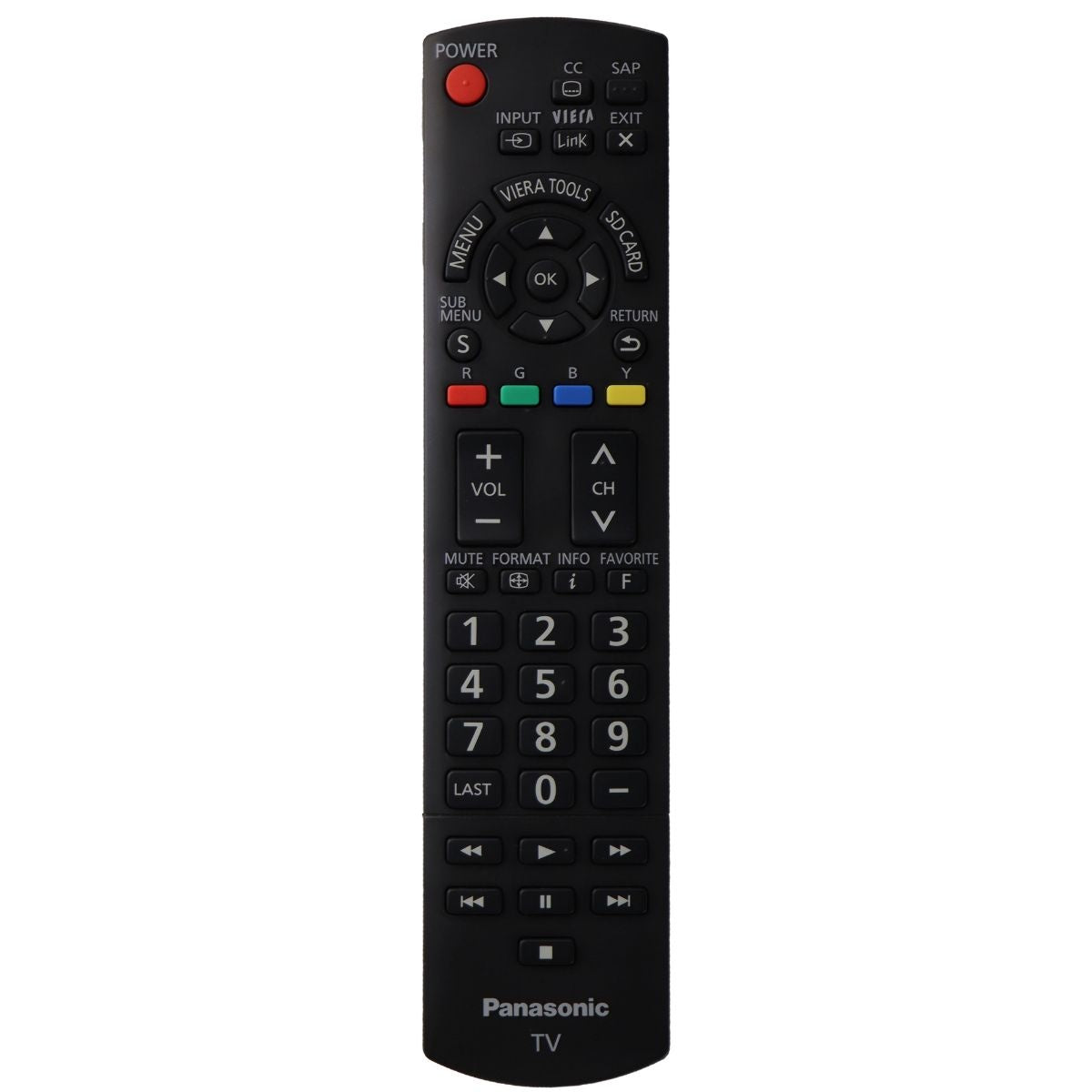 Panasonic Remote Control (N2QAYB000485) for Select Panasonic TVs - Black TV, Video & Audio Accessories - Remote Controls Panasonic    - Simple Cell Bulk Wholesale Pricing - USA Seller