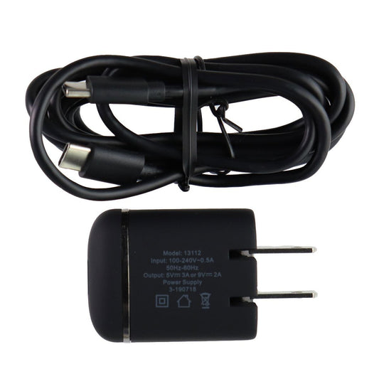 Just Wireless Power Adapter With USB-C Charge and Sync Cable - Black Cell Phone - Chargers & Cradles Just Wireless - Simple Cell Bulk Wholesale Pricing - USA Seller