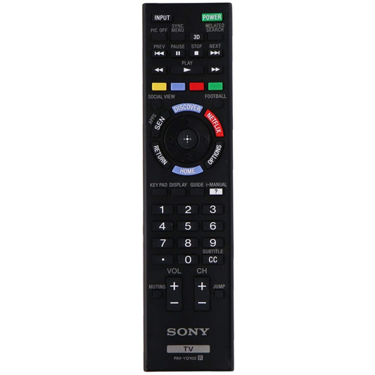 Sony Remote Control (RM-YD102) for Select Sony TVs - Black TV, Video & Audio Accessories - Remote Controls Sony    - Simple Cell Bulk Wholesale Pricing - USA Seller