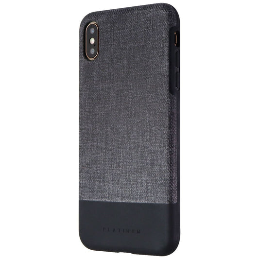 Platinum Crosshatch Case for Apple iPhone Xs Max Smartphones - Gray/Black Cell Phone - Cases, Covers & Skins Platinum - Simple Cell Bulk Wholesale Pricing - USA Seller