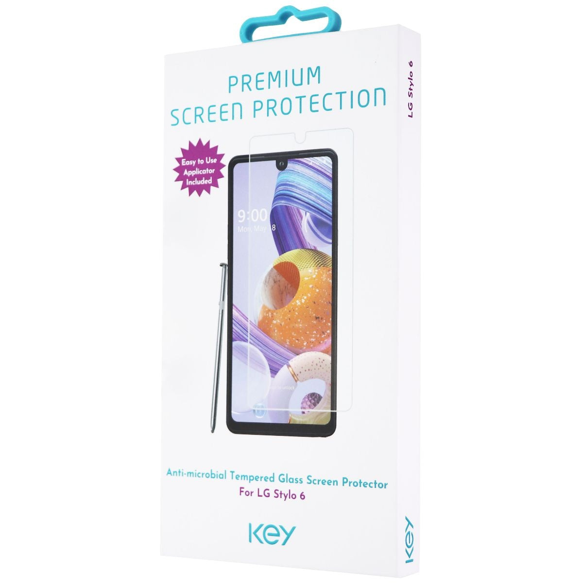 Key Premium Tempered Glass Screen Protector for LG Stylo 6 Cell Phone - Screen Protectors Key - Simple Cell Bulk Wholesale Pricing - USA Seller