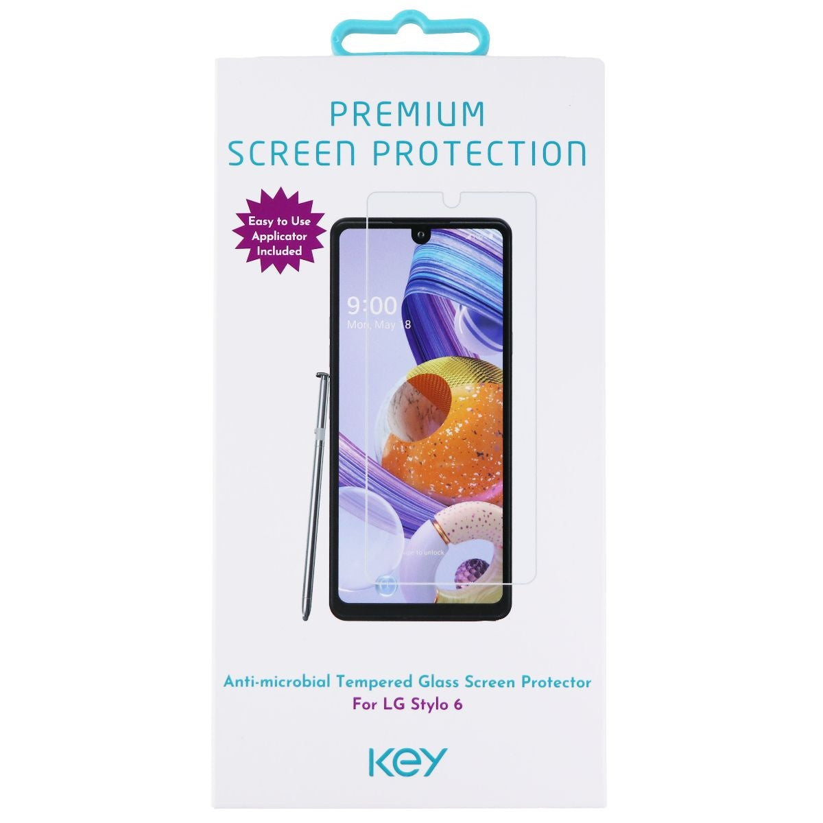 Key Premium Tempered Glass Screen Protector for LG Stylo 6 Cell Phone - Screen Protectors Key - Simple Cell Bulk Wholesale Pricing - USA Seller