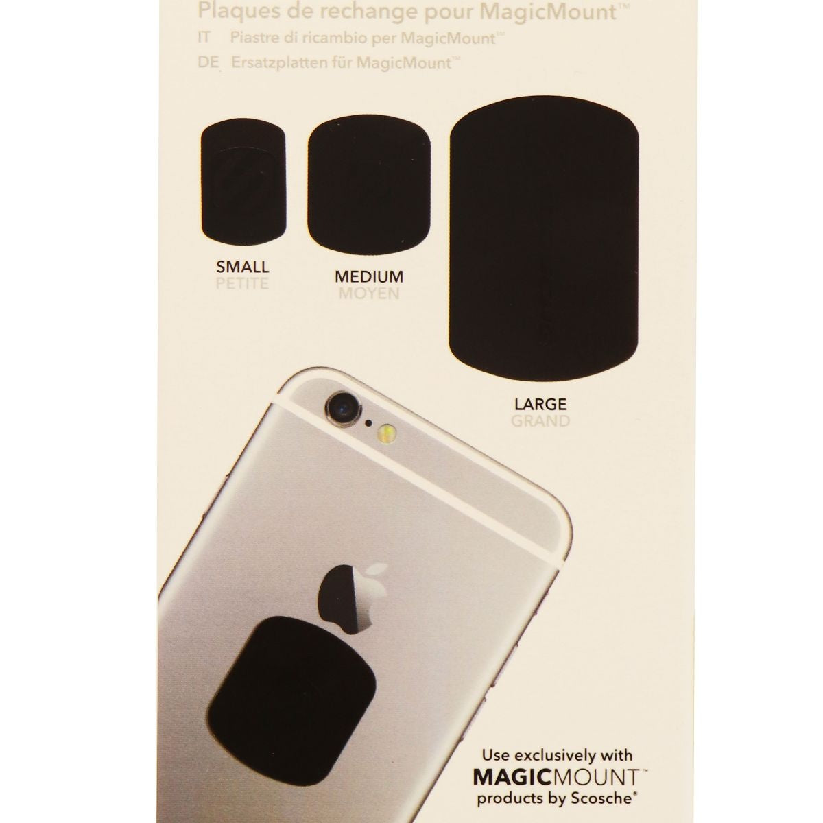 SCOSCHE MagicMount Magnetic Mount Replacement Plate Kit - Black Cell Phone - Accessory Bundles Scosche - Simple Cell Bulk Wholesale Pricing - USA Seller