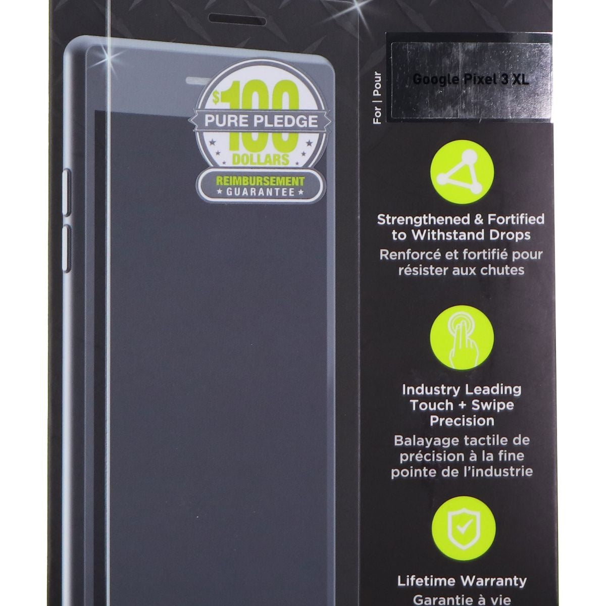 PureGear Steel 360 Tempered Glass Screen Protector for Google Pixel 3 XL - Clear Cell Phone - Cases, Covers & Skins PureGear - Simple Cell Bulk Wholesale Pricing - USA Seller