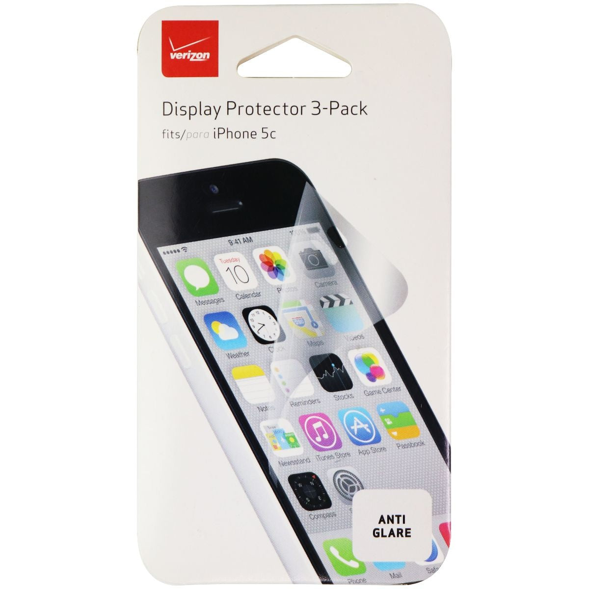 Verizon Display Protector 3-Pack for Apple iPhone 5C - Anti-Glare / Clear Cell Phone - Screen Protectors Verizon - Simple Cell Bulk Wholesale Pricing - USA Seller
