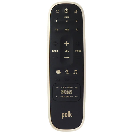 Polk OEM Surround Sound Audio System Remote Control - Black/Gold TV, Video & Audio Accessories - Remote Controls Polk Audio    - Simple Cell Bulk Wholesale Pricing - USA Seller