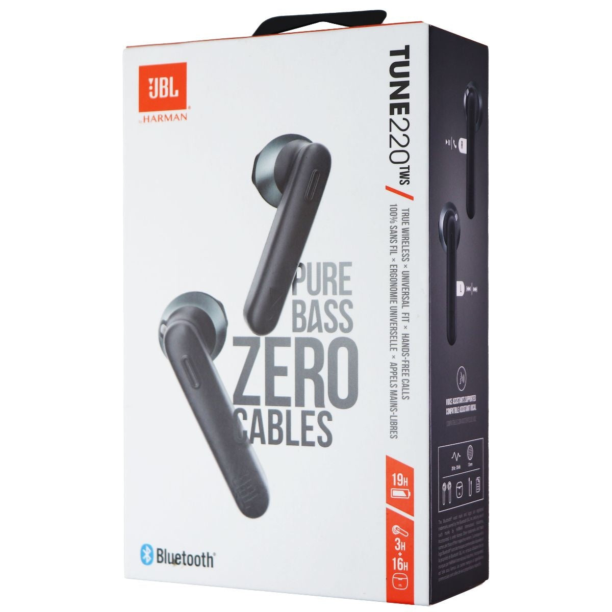 JBL Tune 220TWS True Wireless In-Ear Headphones - Black Portable Audio - Headphones JBL - Simple Cell Bulk Wholesale Pricing - USA Seller