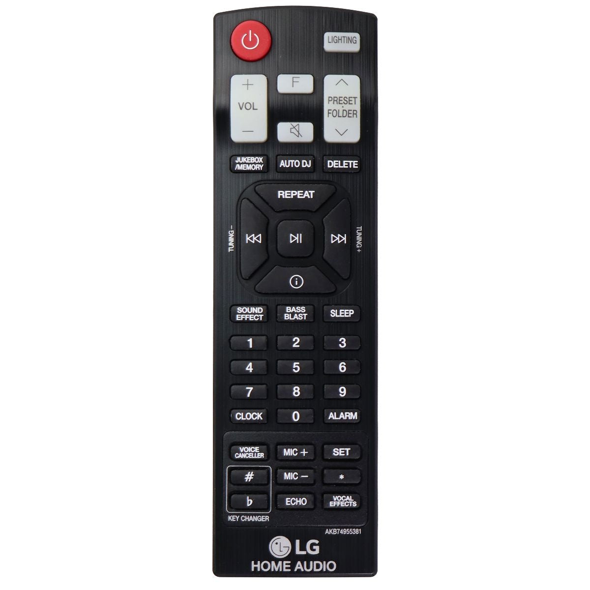 LG Remote Control (AKB74955381) for LG Home Audio - Black TV, Video & Audio Accessories - Remote Controls LG    - Simple Cell Bulk Wholesale Pricing - USA Seller