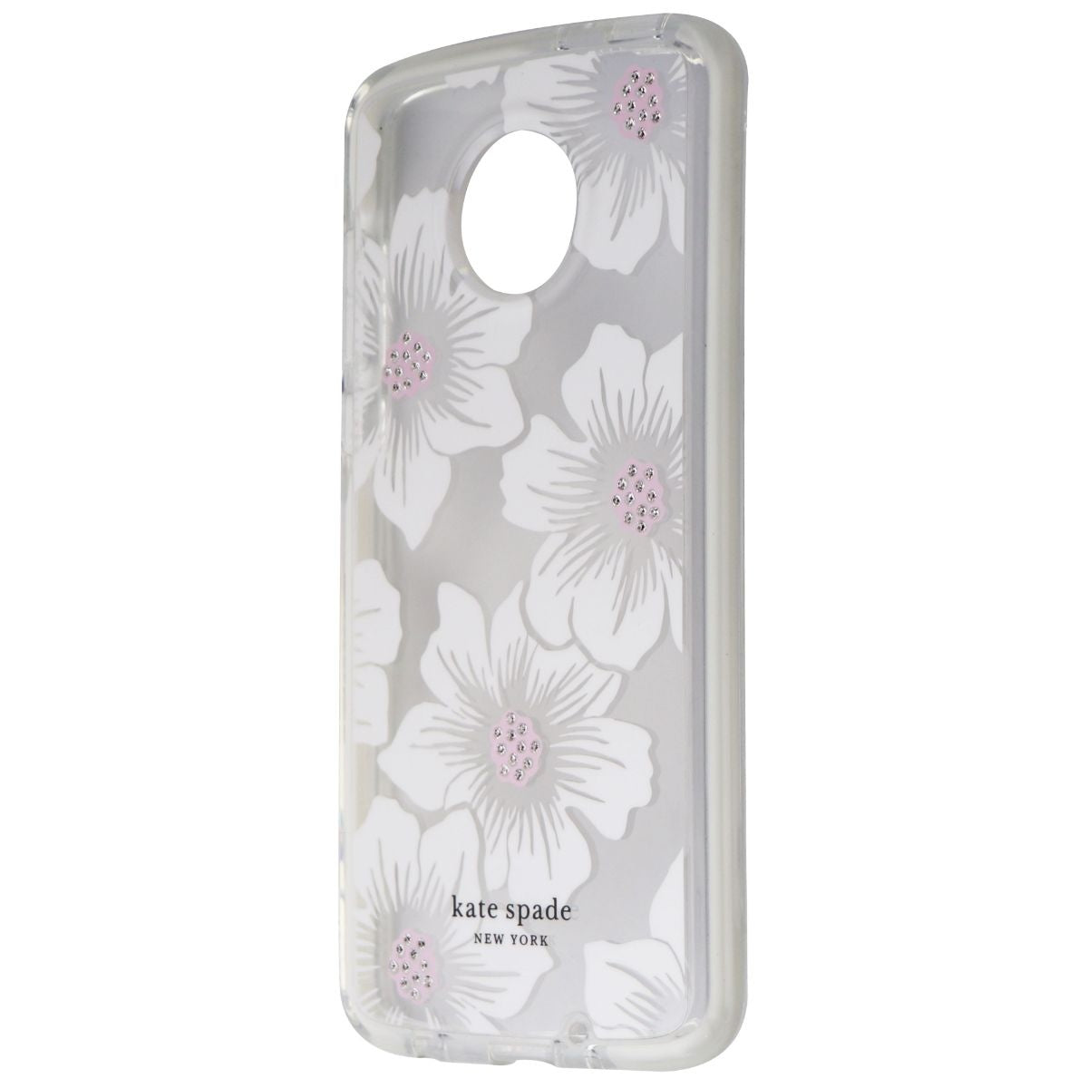 Kate Spade New York Defensive Hardshell Case for Moto Z4 - Hollyhock Floral Cell Phone - Cases, Covers & Skins Kate Spade    - Simple Cell Bulk Wholesale Pricing - USA Seller