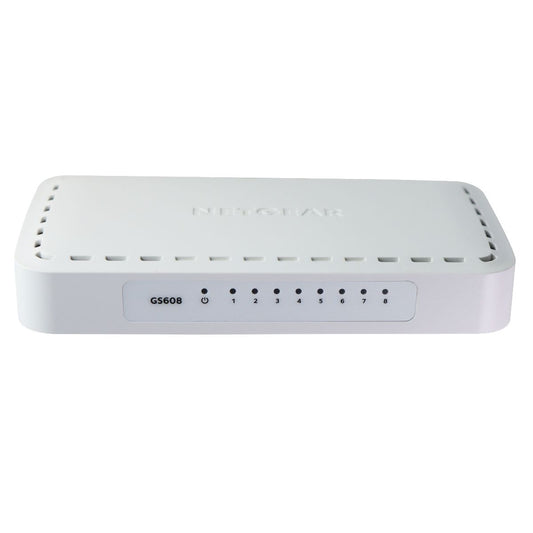 Netgear 8-Port Gigabit Desktop Switch RJ45 - White (GS608-400PES) Networking - Network Switches Netgear    - Simple Cell Bulk Wholesale Pricing - USA Seller