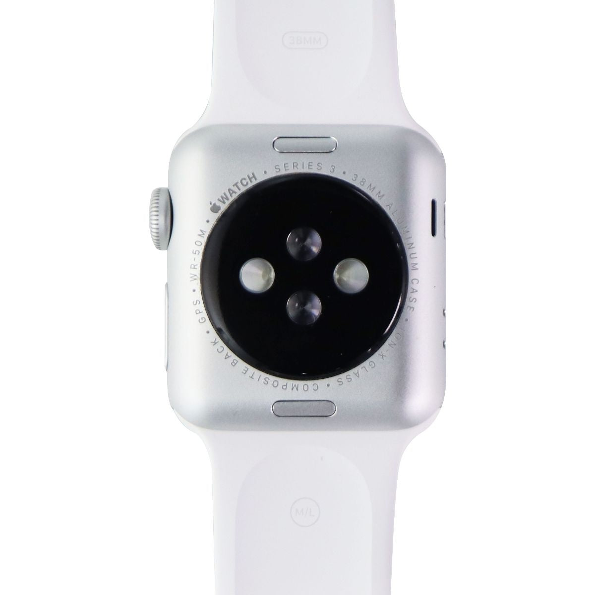 Apple Watch Series 3 (A1858) 38mm (GPS) Silver Aluminum Case / White Sport Band Smart Watches Apple - Simple Cell Bulk Wholesale Pricing - USA Seller