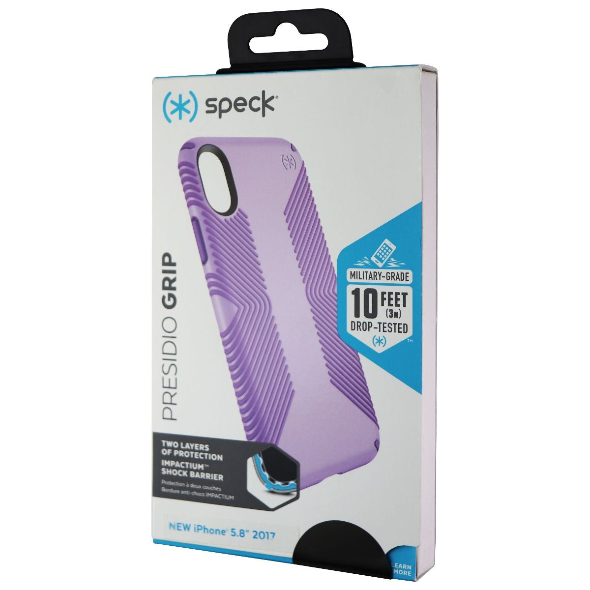Speck Presidio Grip Hard Case for iPhone Xs/X - Aster Purple/Heliotrope Purple Cell Phone - Cases, Covers & Skins Speck    - Simple Cell Bulk Wholesale Pricing - USA Seller