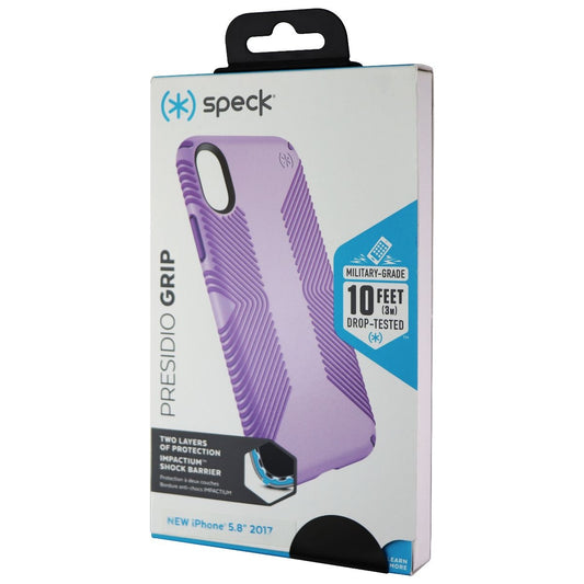 Speck Presidio Grip Hard Case for iPhone Xs/X - Aster Purple/Heliotrope Purple Cell Phone - Cases, Covers & Skins Speck    - Simple Cell Bulk Wholesale Pricing - USA Seller
