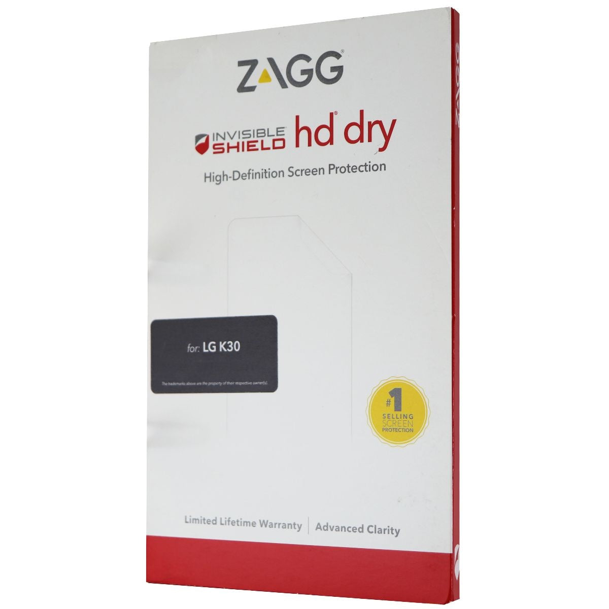 ZAGG HD Dry InvisibleShield High-Definition Screen Protector for LG K30 - Clear Cell Phone - Screen Protectors Zagg - Simple Cell Bulk Wholesale Pricing - USA Seller