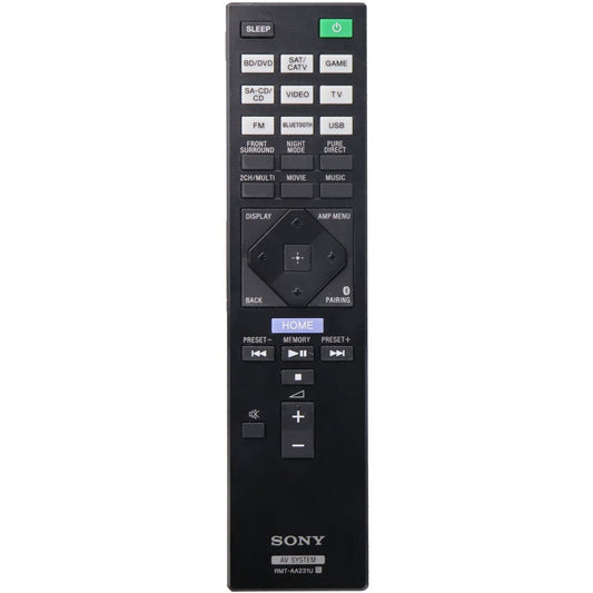 Sony Remote Control (RMT-AA231U) for Sony STR-DH770 AV Receiver - Black TV, Video & Audio Accessories - Remote Controls Sony - Simple Cell Bulk Wholesale Pricing - USA Seller