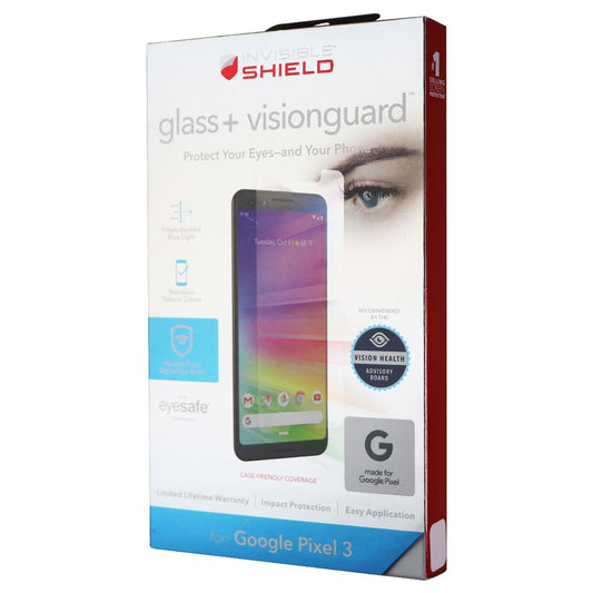 ZAGG InvisibleShield Tempered Glass+ VisionGuard for Google Pixel 3 - Clear Cell Phone - Screen Protectors Zagg    - Simple Cell Bulk Wholesale Pricing - USA Seller