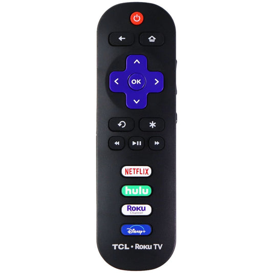 TCL Remote Control (TCLRMTSC201) w/ Netflix/Hulu/Disney+ Keys for TVs - Black TV, Video & Audio Accessories - Remote Controls TCL - Simple Cell Bulk Wholesale Pricing - USA Seller