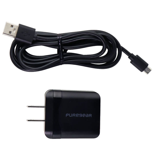 PureGear QC 3.0 (USB) Wall Charger and 5-Foot Micro-USB Cable - Black Cell Phone - Chargers & Cradles PureGear - Simple Cell Bulk Wholesale Pricing - USA Seller