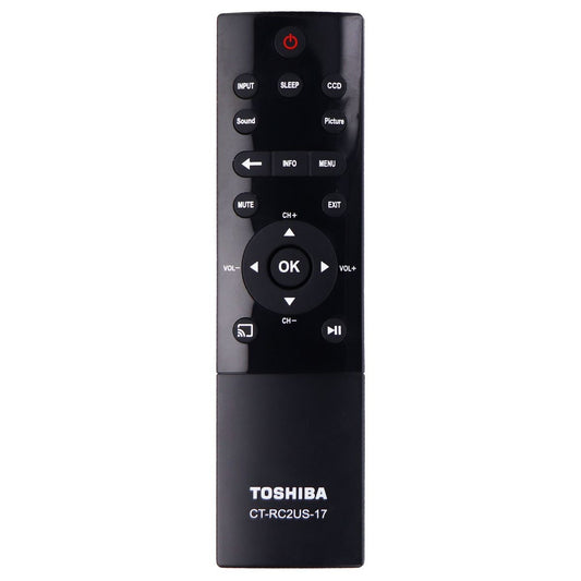 Toshiba Remote Control (CT-RC2US-17) for Select Toshiba TVs - Black TV, Video & Audio Accessories - Remote Controls Toshiba    - Simple Cell Bulk Wholesale Pricing - USA Seller