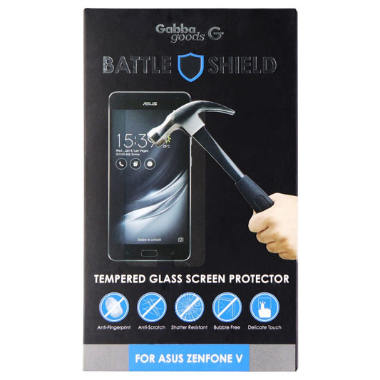Gabba Goods Battle Shield Tempered Glass Screen Protector for ASUS Zenfone V Cell Phone - Screen Protectors GabbaGoods    - Simple Cell Bulk Wholesale Pricing - USA Seller