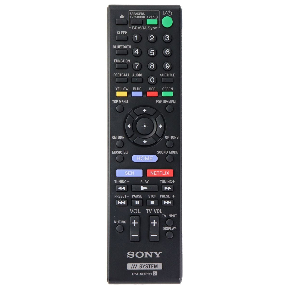 Sony Remote (RM-ADP111) for Select Sony Blu-Ray Home Theater Systems - Black TV, Video & Audio Accessories - Remote Controls Sony    - Simple Cell Bulk Wholesale Pricing - USA Seller