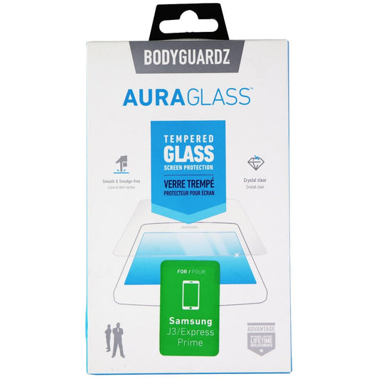 BodyGuardz AuraGlass Screen Protector for Samsung Galaxy J3/Express Prime Cell Phone - Screen Protectors BODYGUARDZ - Simple Cell Bulk Wholesale Pricing - USA Seller
