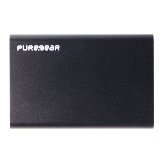 PureGear PureJuice 10,000mAh (2.4A) USB Charger with USB-C Input - Black Metal