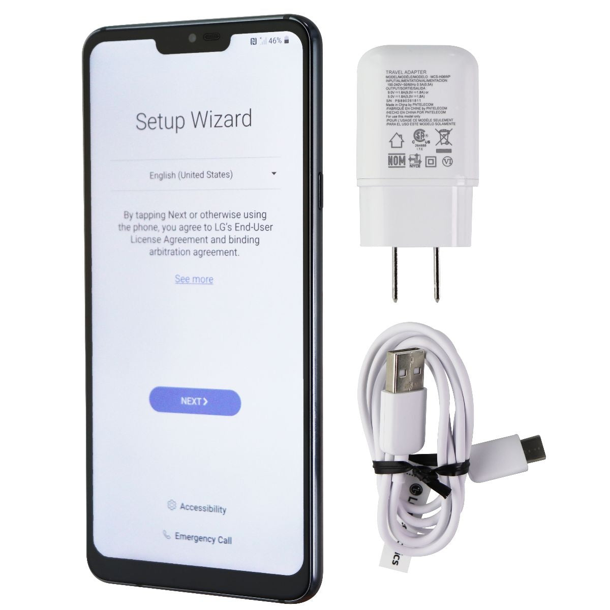 LG G7 ThinQ Smartphone (LM-G710V) - Verizon Locked - 64GB / Platinum Gray