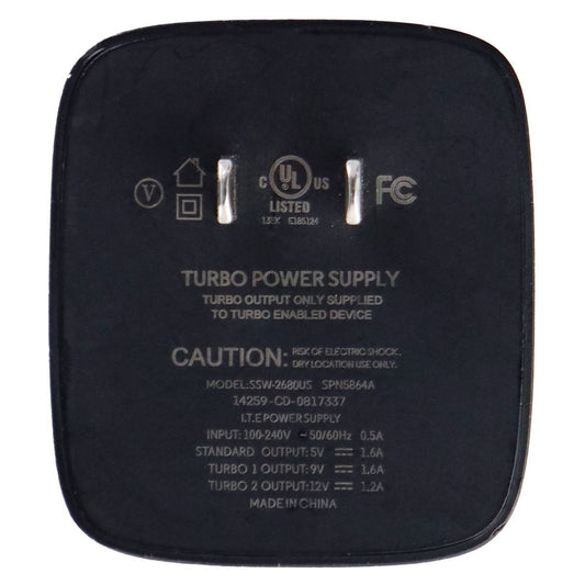 Motorola TurboPower 15 Wall Charger USB Adapter - Black (SSW-2680US / SPN5864A) Cell Phone - Chargers & Cradles Motorola    - Simple Cell Bulk Wholesale Pricing - USA Seller