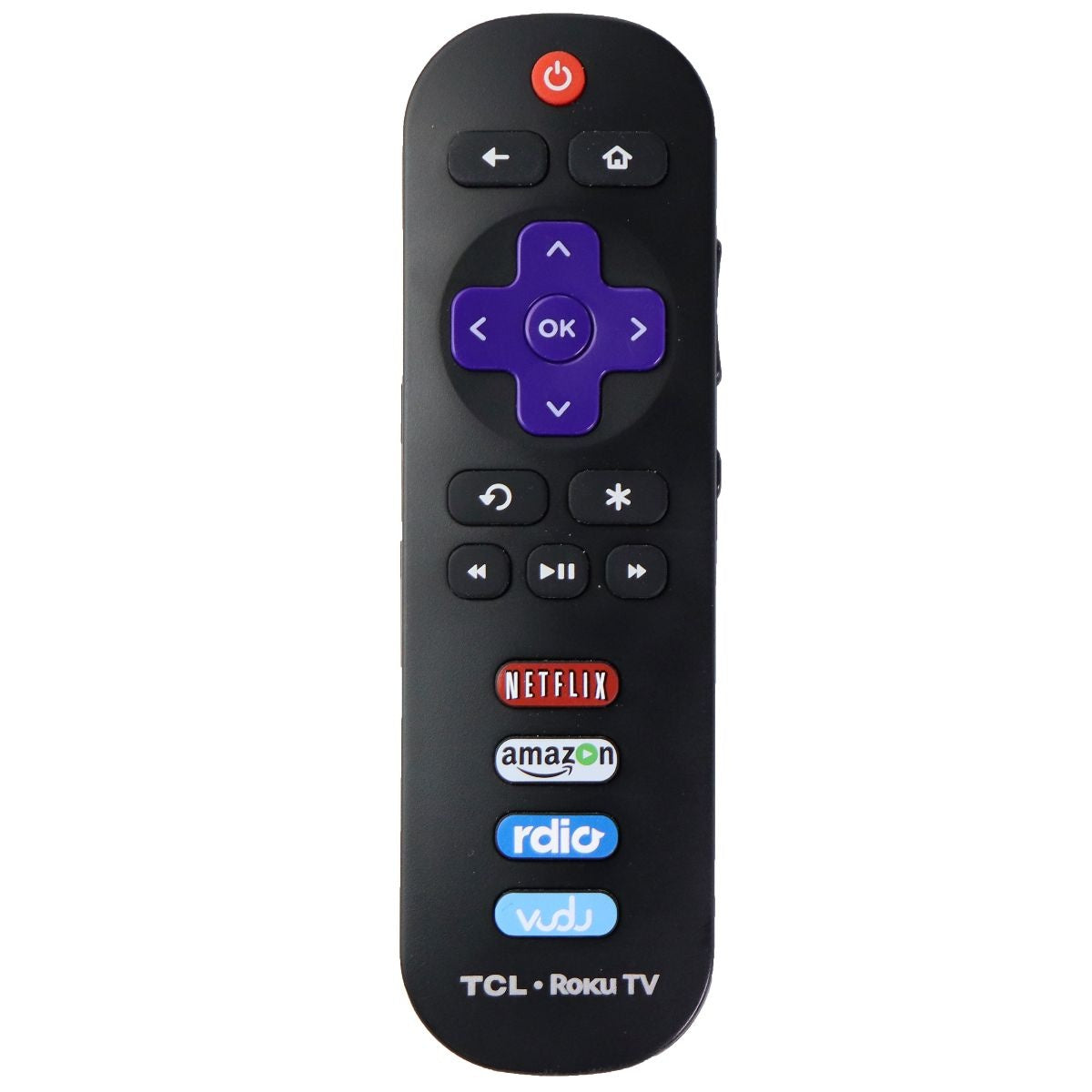 TCL TV Remote Control with Netflix/Amazon/Rdio/Vudu - Black OEM TV, Video & Audio Accessories - Remote Controls TCL - Simple Cell Bulk Wholesale Pricing - USA Seller