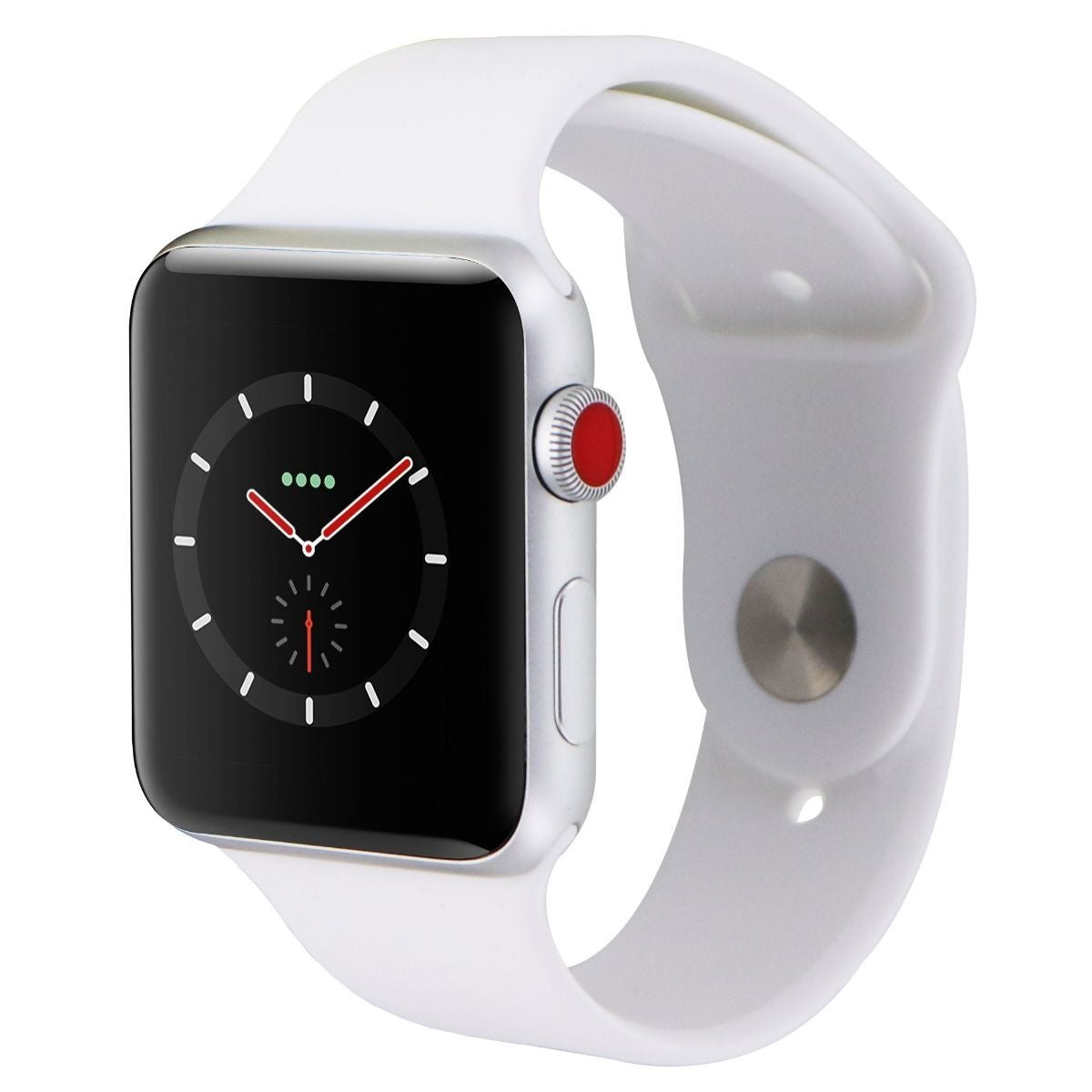 Apple Watch Series 3 (42mm) - A1861 Silver Case & White Sport Band GPS + LTE Smart Watches Apple    - Simple Cell Bulk Wholesale Pricing - USA Seller